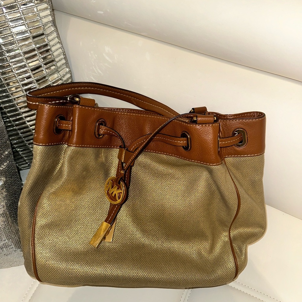 Michael Kors Gold Tote Bag